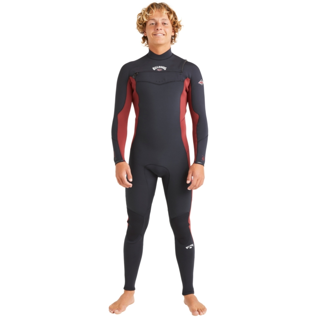 2025 Billabong Da Uomo Absolute Natural 4/3mm Chest Zip Muta ABYW100258 - Burnt Henna